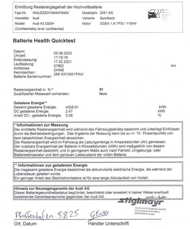Audi A3 57.700 km 26.440 € Pfaffenhofen/Ilm 85276