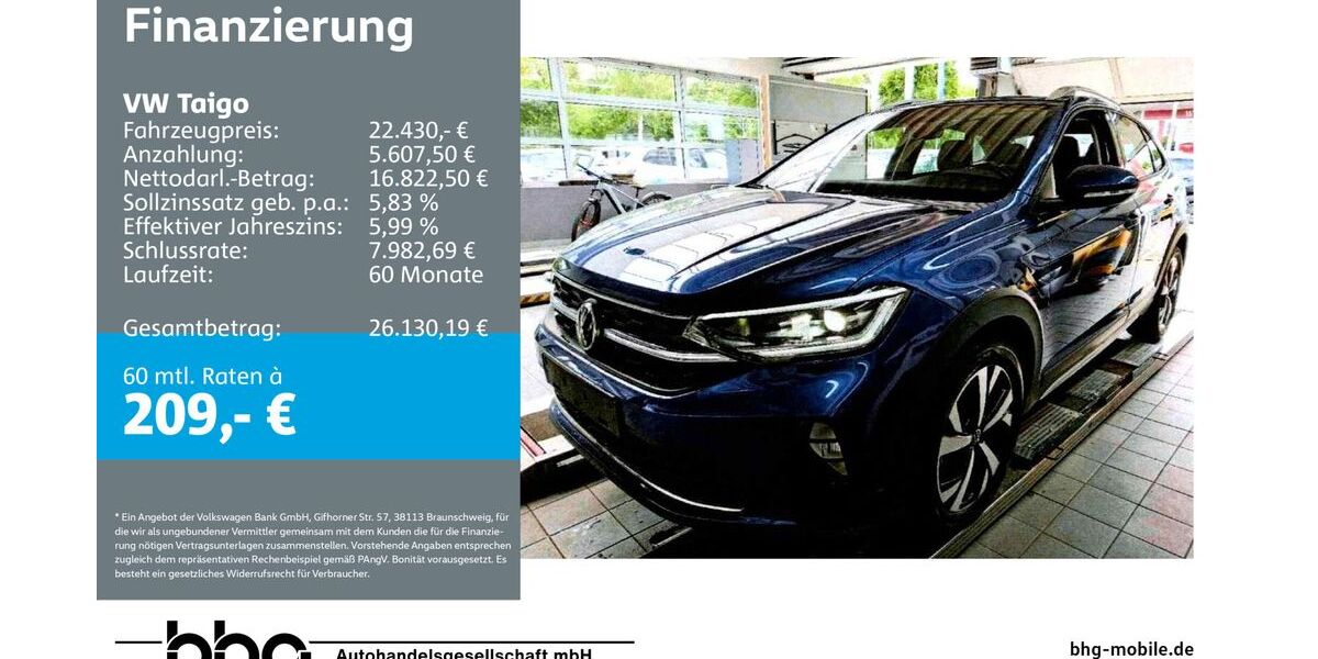 VW Taigo 21.179 km 22.430 &euro; Tübingen 72072