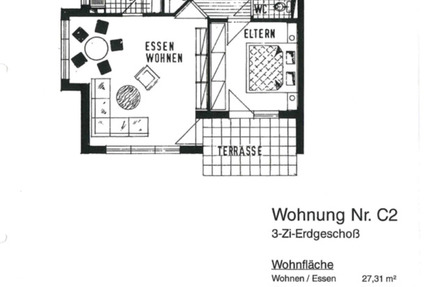 3 Zimmer Wohnung Erdgeschoss 78 qm Kochendorf Bad Friedrichshall