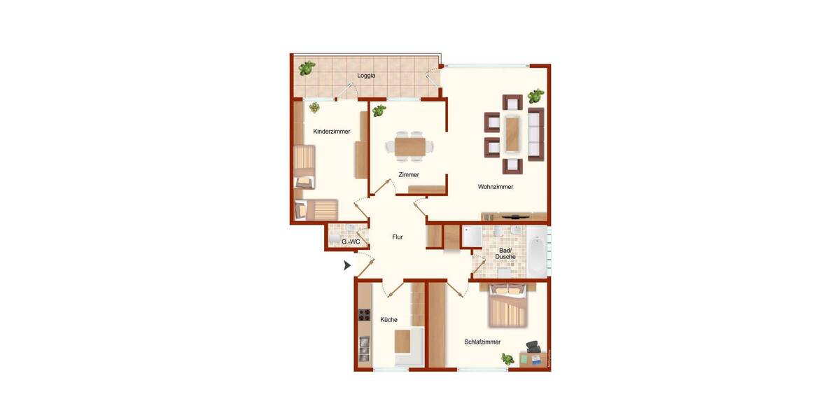 Etagenwohnung Weil am Rhein - 4 Zimmer, 92 m&sup2;, 290.000&euro; | Angebot:26343924