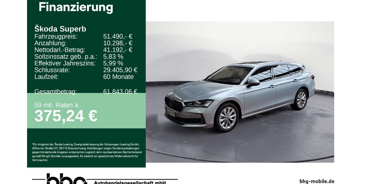 Skoda Superb 6.847 km 51.490 &euro; Ettlingen 76275