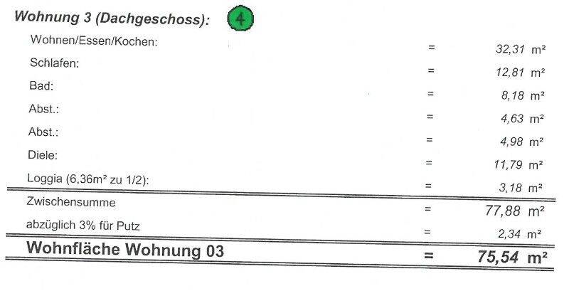 Etagenwohnung Eggermühlen - 2 Zimmer, 75 m&sup2;, 216.000&euro; | Angebot:25702013