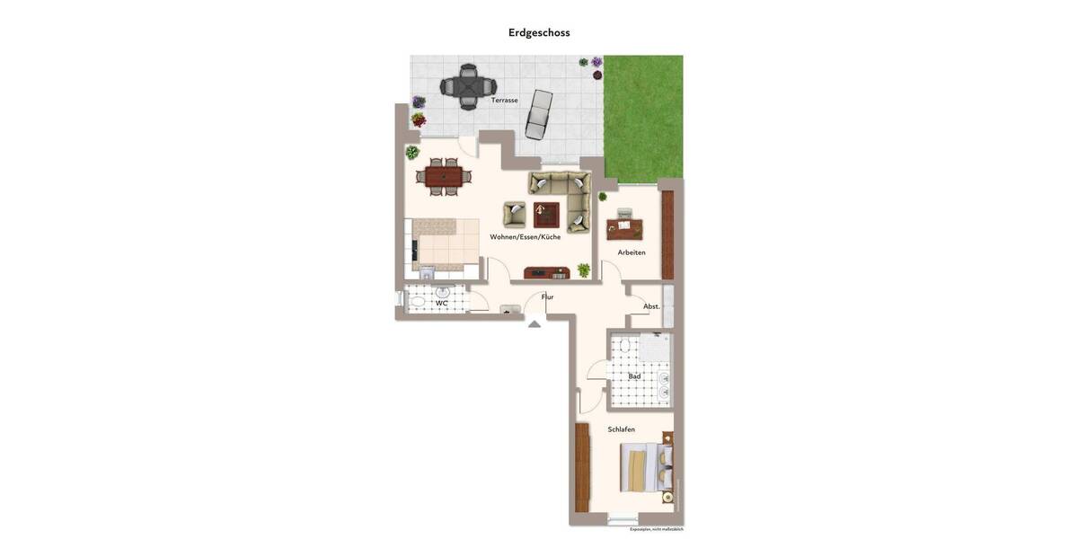 Terrassenwohnung Issum - 3 Zimmer, 101 m&sup2;, 434.300&euro; | Angebot:25998703