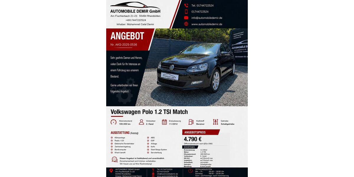 VW Polo 180.000 km 4.790 &euro; Rheinböllen 55494
