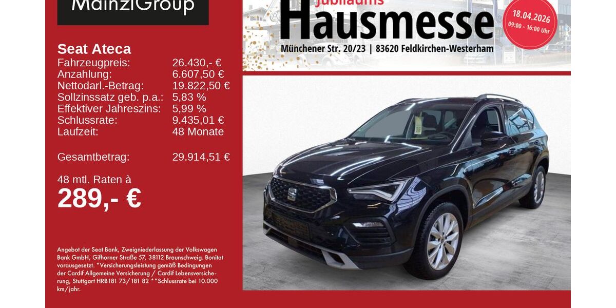 Seat Ateca 22.000 km 26.430 &euro; Feldkirchen/Westerham 83620