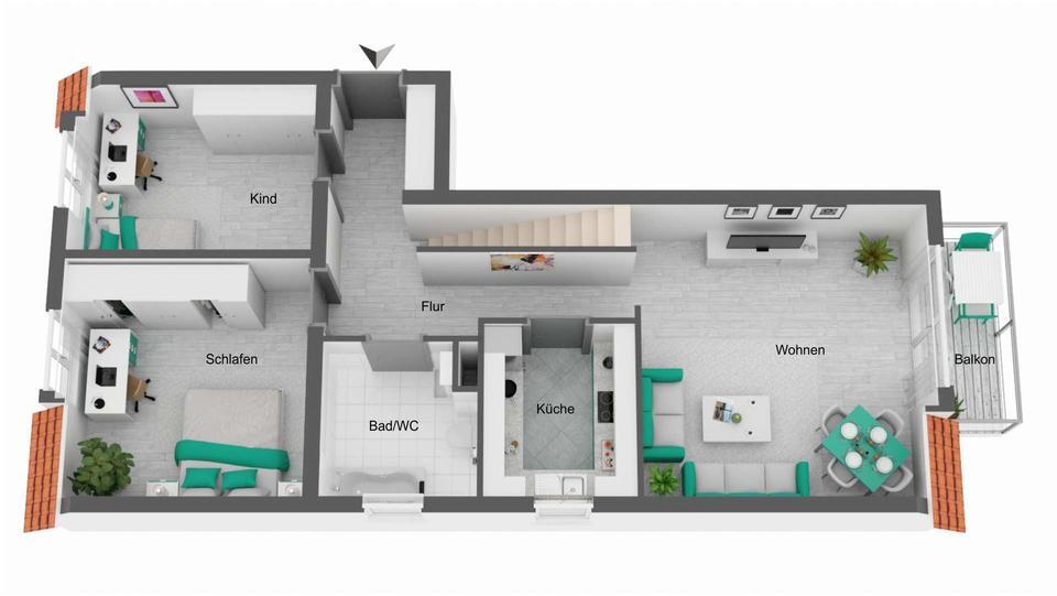 *sofort bezugsfrei* Maisonette Wohnung I 4 Zimmer I Balkon I Stellplatz