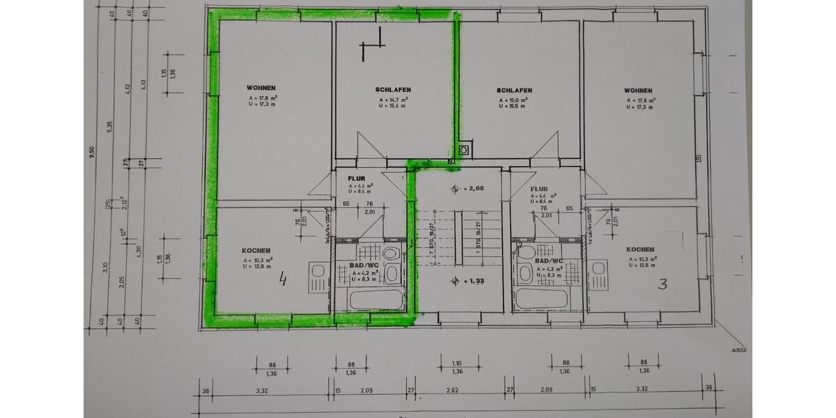 Etagenwohnung Nünchritz - 2 Zimmer, 51 m&sup2;, 329&euro; | Angebot:22894556
