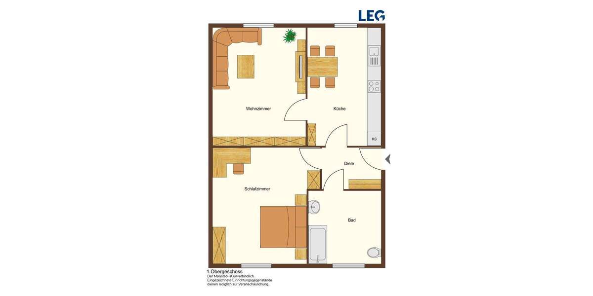 Etagenwohnung Übach-Palenberg Palenberg - 2.5 Zimmer, 43 m&sup2;, 389&euro; | Angebot:26919640