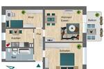 Etagenwohnung Pößneck - 3 Zimmer, 64 m&sup2;, 400&euro; | Angebot:26478028