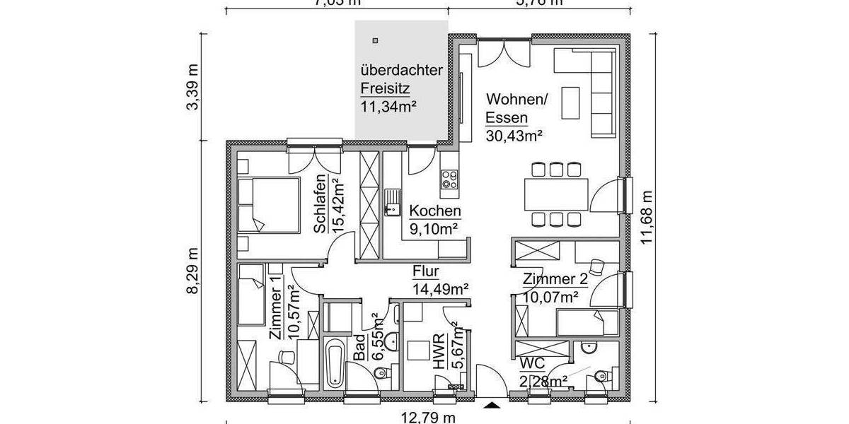 Bungalow Bad Dürrenberg Nempitz - 4 Zimmer, 115 m&sup2;, 307.350&euro; | Angebot:25374244