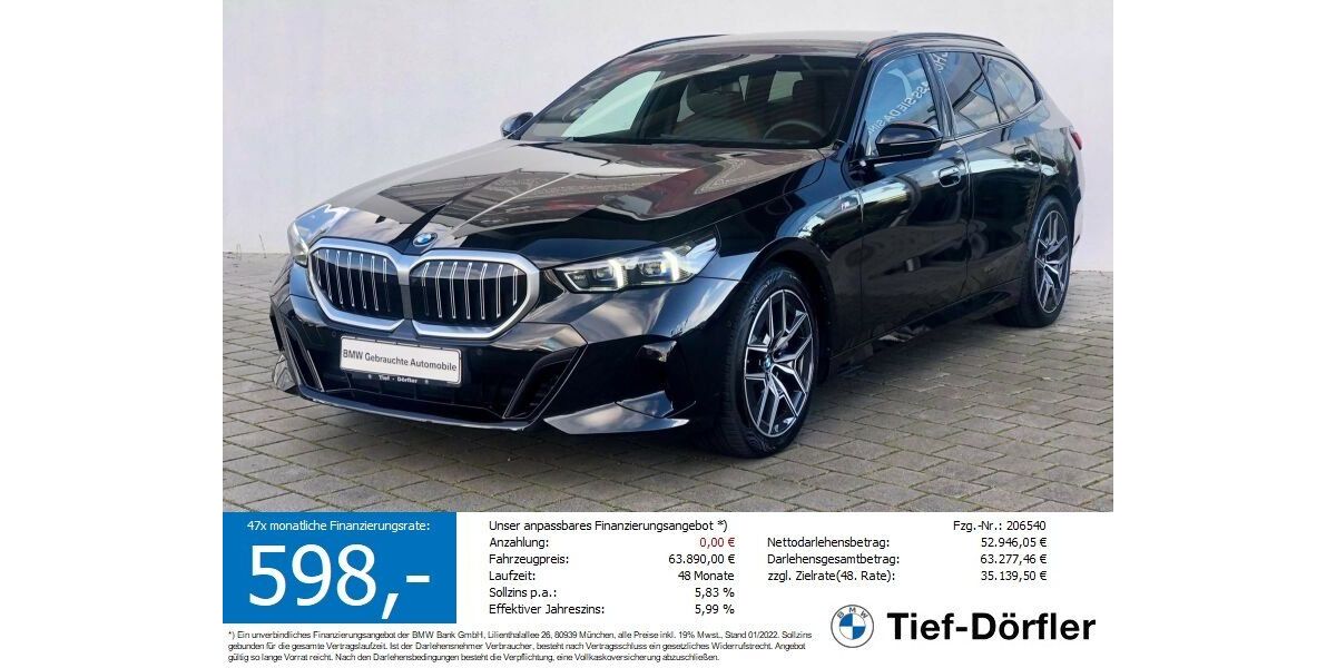 BMW 540 18.745 km 60.302 € Marktsteft 97342
