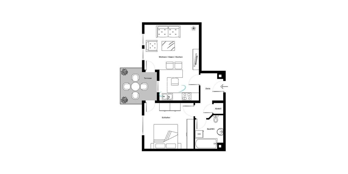 Etagenwohnung Gaildorf - 2 Zimmer, 49 m&sup2;, 139.000&euro; | Angebot:26242333
