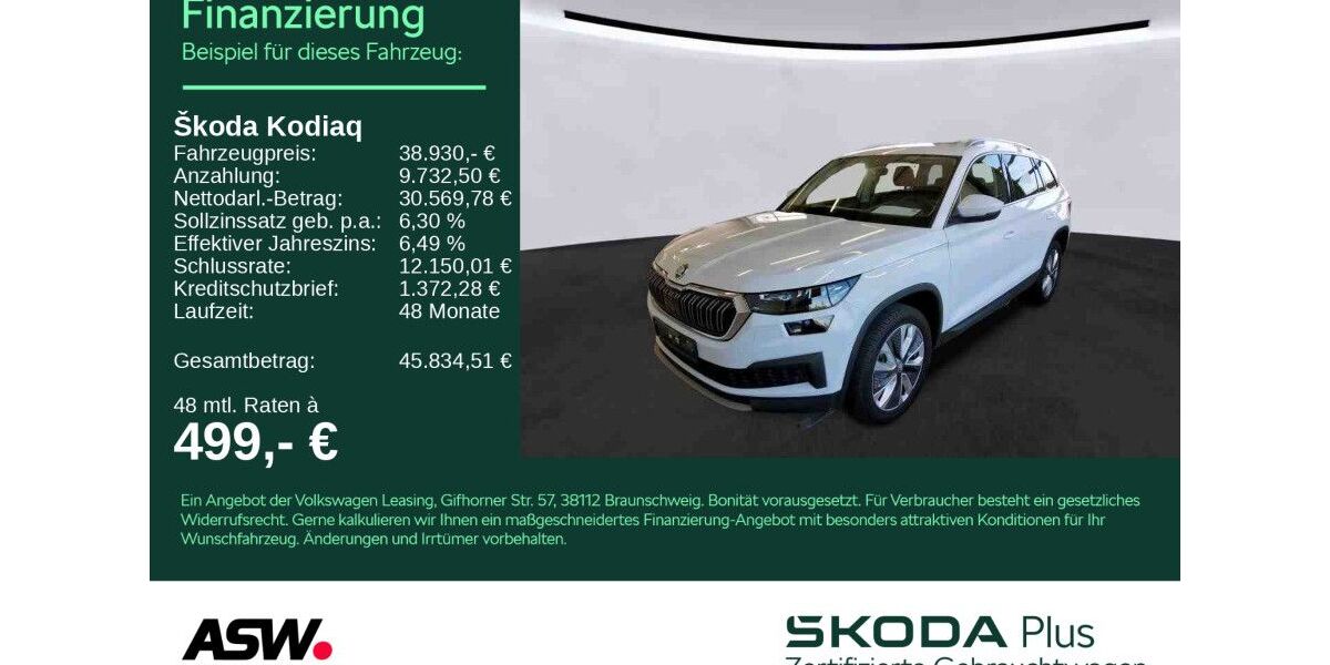 Skoda Kodiaq 40.300 km 38.930 &euro; Bad Rappenau 74906