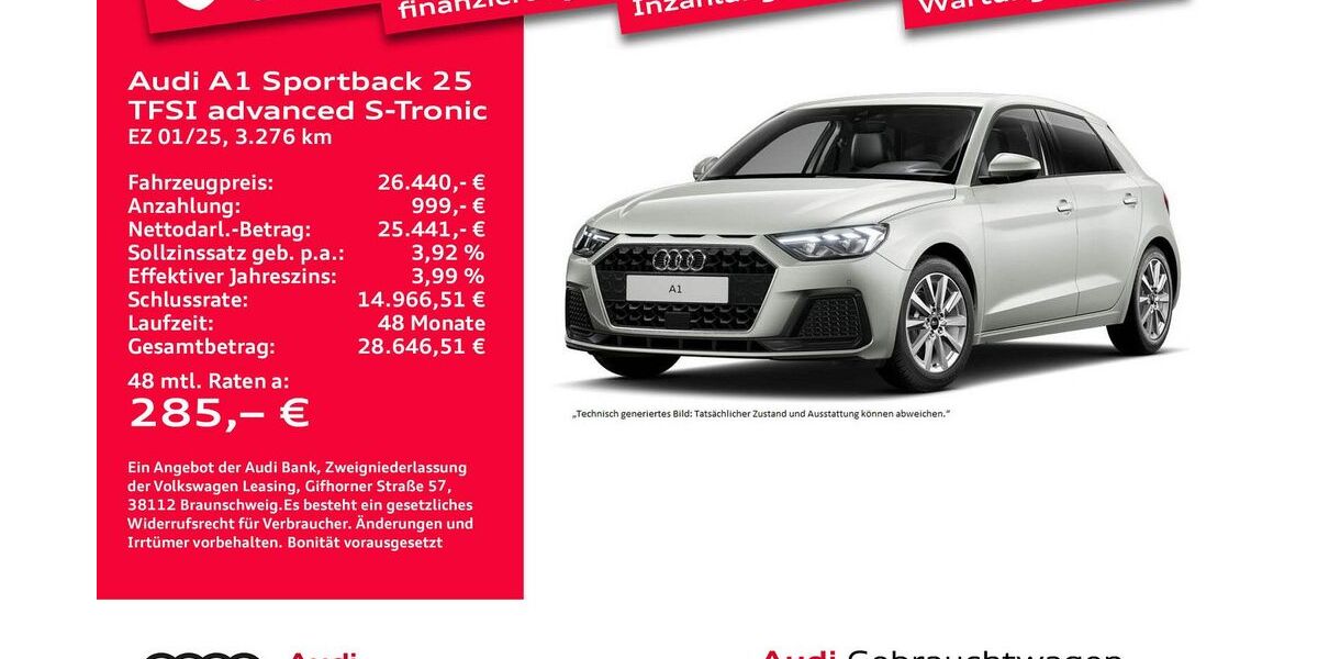 Audi A1 3.301 km 26.440 &euro; Bremerhaven 27576