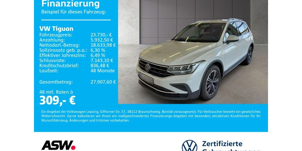 VW Tiguan 65.000 km 23.730 &euro; Bad Rappenau 74906