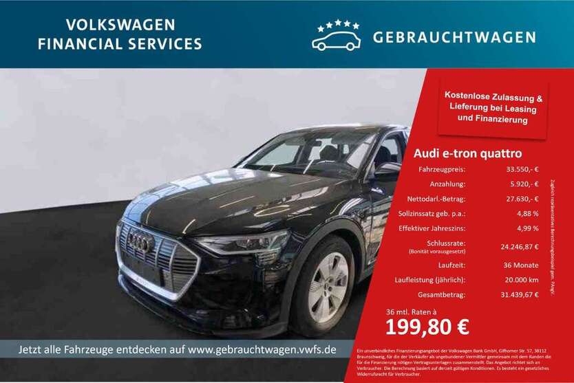 Audi e-tron 28.689 km 33.550 € Braunschweig 38112