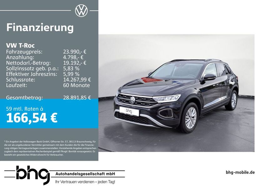VW T-Roc 26.112 km 23.420 € Mössingen 72116