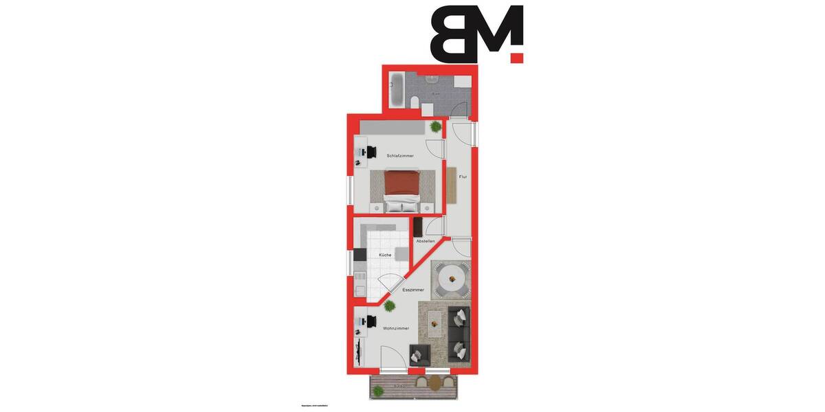 Etagenwohnung Hiltenfingen - 2 Zimmer, 61 m&sup2;, 199.000&euro; | Angebot:26433991