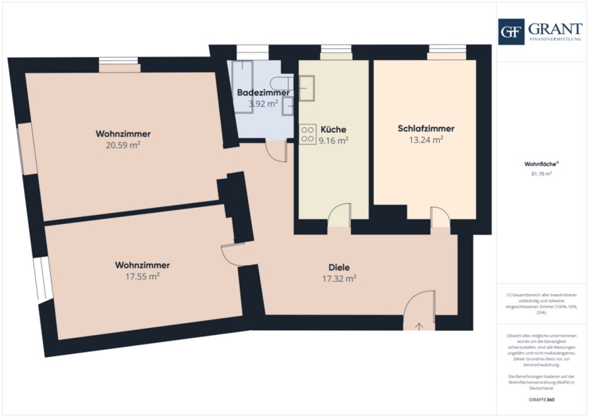 Wohnung zum Kaufen in Augsburg 480.000 € 82 m²