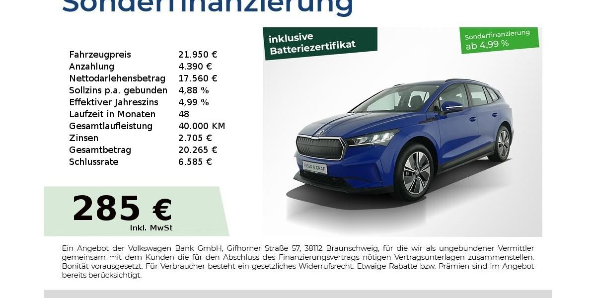 Skoda Enyaq 27.850 km 21.640 &euro; Nürnberg 90441