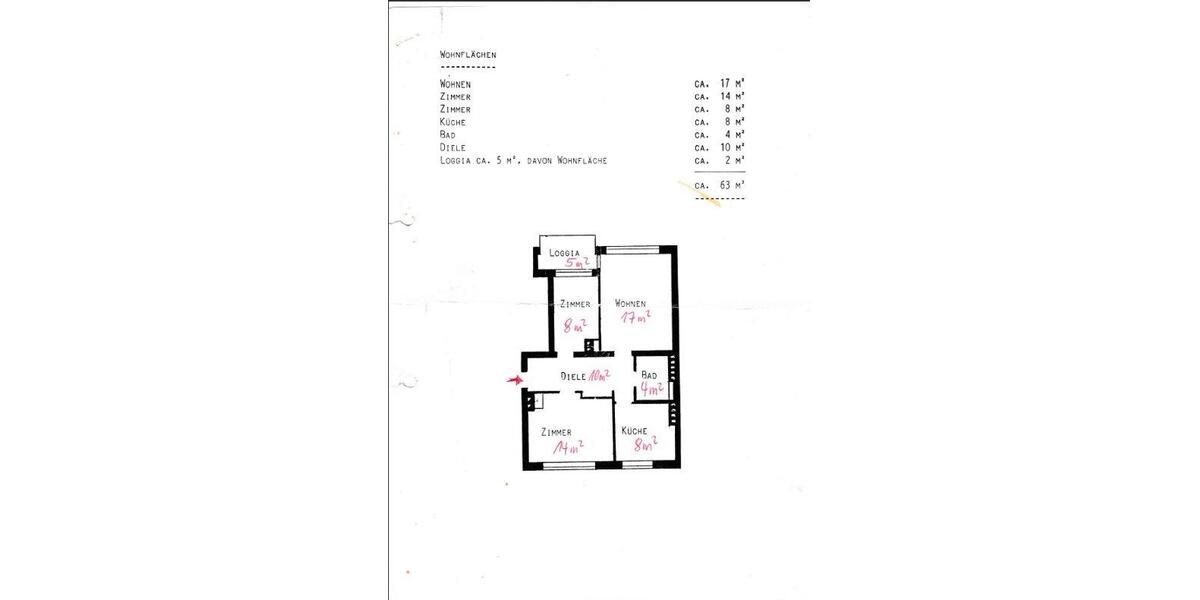 Etagenwohnung Kiel Gaarden-Ost - 3 Zimmer, 63 m&sup2;, 165.000&euro; | Angebot:27098574
