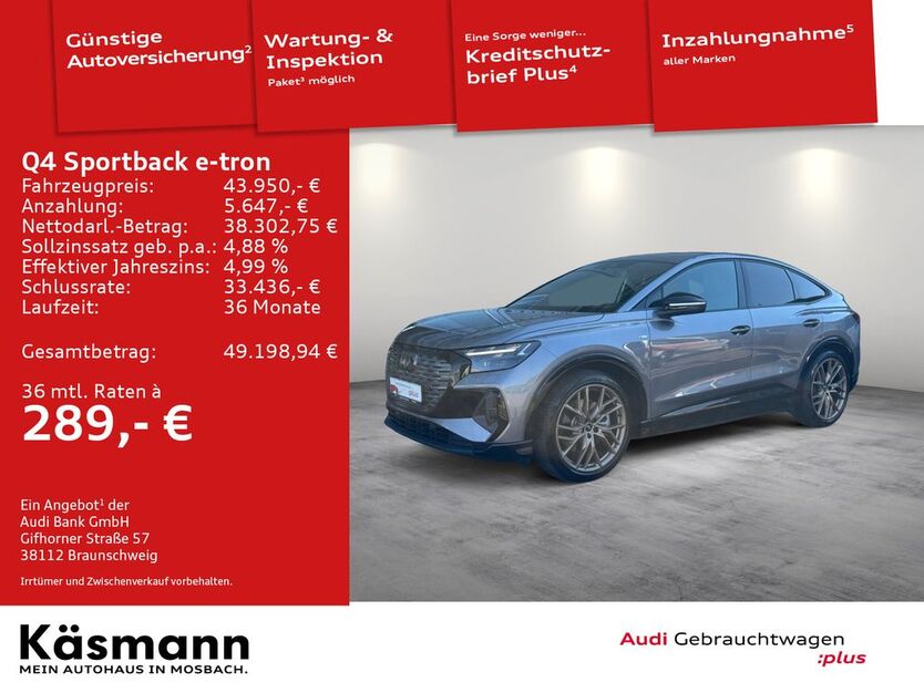 Audi Q4 e-tron 23.818 km 43.950 € Mosbach 74821