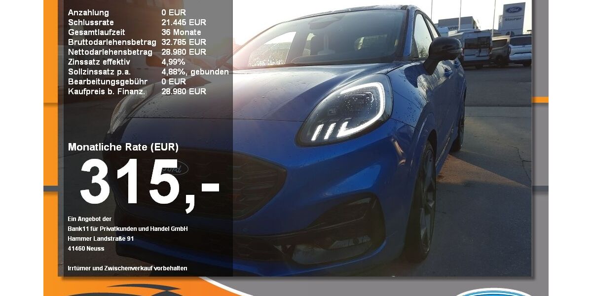 Ford Puma 6.990 km 28.980 € Mühldorf am Inn 84453