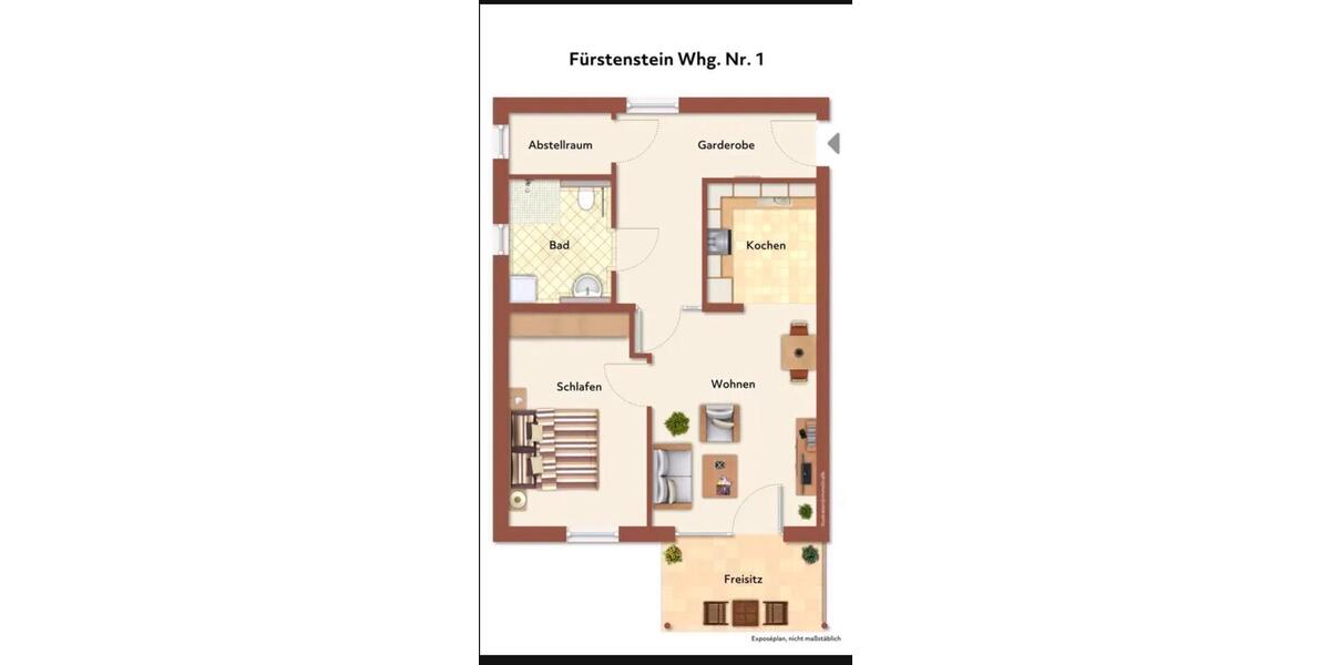 Erdgeschoßwohnung Tittling - 2 Zimmer, 63 m&sup2;, 990&euro; | Angebot:26193726