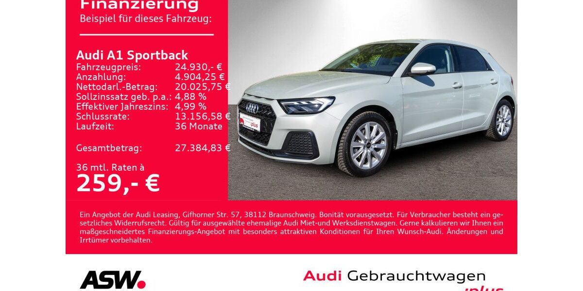 Audi A1 4.700 km 24.930 &euro; Heilbronn 74074