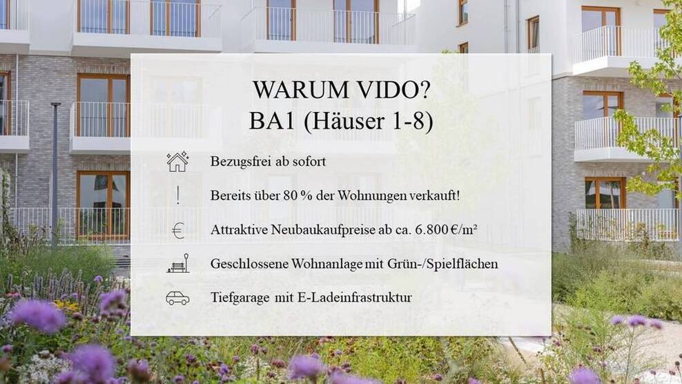 VIDO | 2-Zi.-Erdgeschoßwohnung mit eigener Terrasse - zentral und dennoch im Grünen!