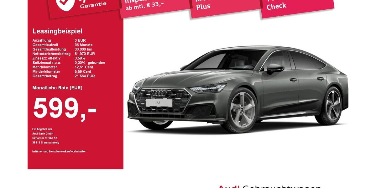 Audi A7 14.967 km 61.970 &euro; Plattling 94447