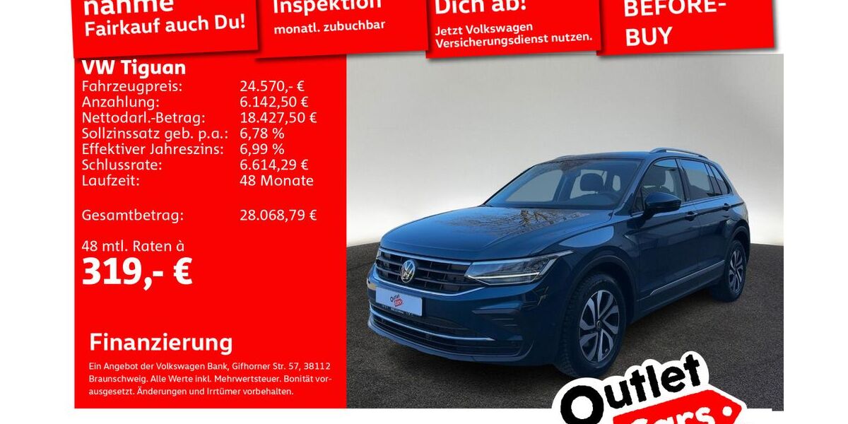 VW Tiguan 55.505 km 24.570 &euro; Senden 89250