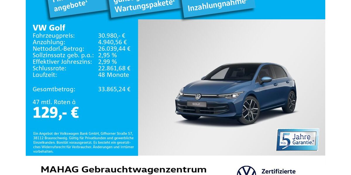 VW Golf 16.262 km 30.980 &euro; München 80935