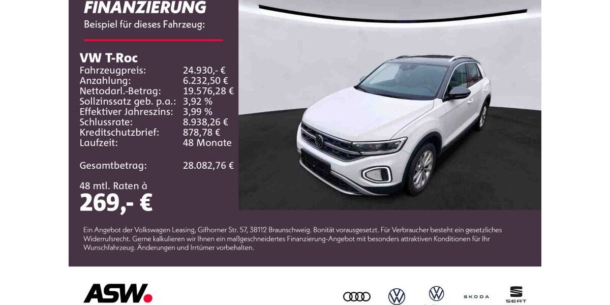 VW T-Roc 57.600 km 24.930 &euro; Weinsberg 74189