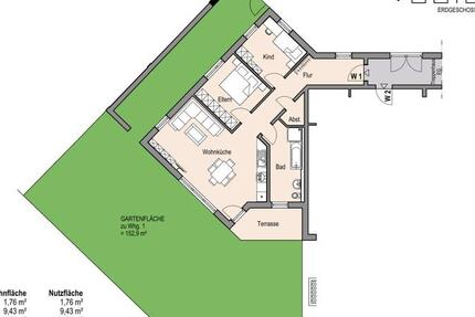 Wohnung Geiselhöring - 3 Zimmer, 79 m&sup2;, 369.500&euro; | Angebot:26818584