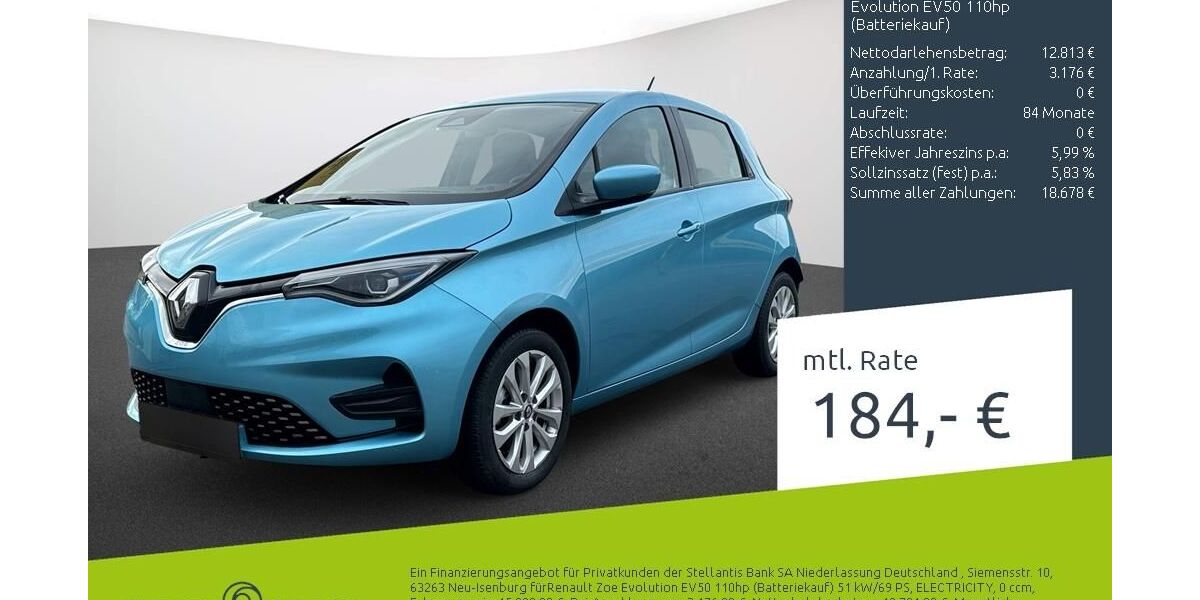 Renault ZOE 20.011 km 15.974 &euro; Stuhr 28816