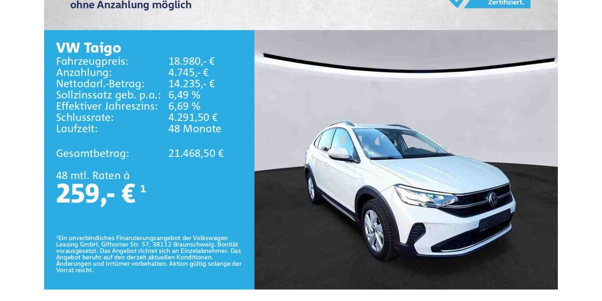 VW Taigo 41.000 km 18.980 &euro; Kitzingen 97318