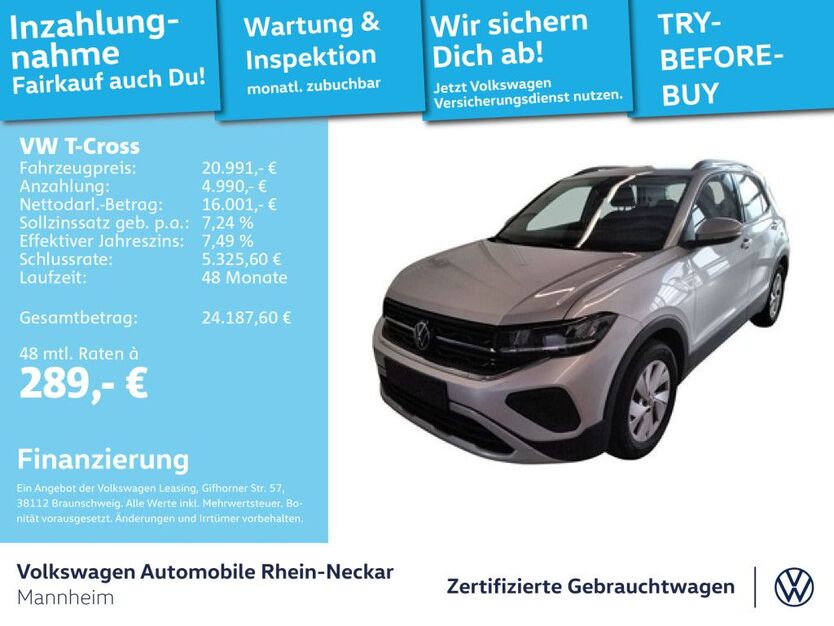 VW T-Cross 5.617 km 20.991 € Mannheim 68309