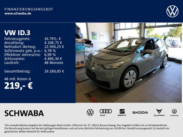 VW ID.3 68.800 km 16.795 € Gersthofen 86368