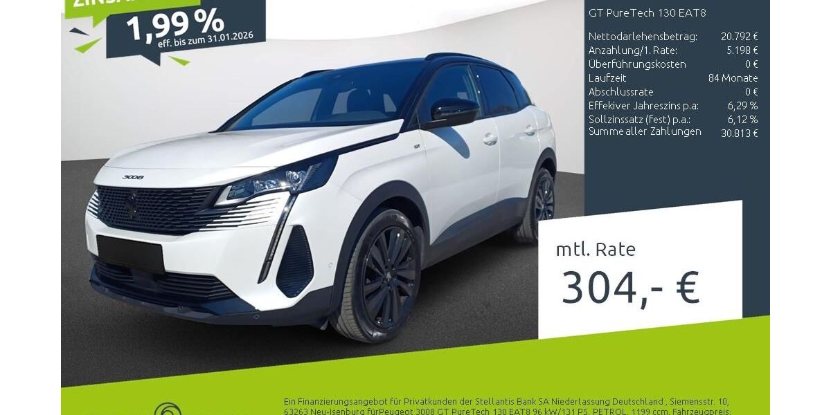 Peugeot 3008 25.376 km 25.990 &euro; Ahaus 48683