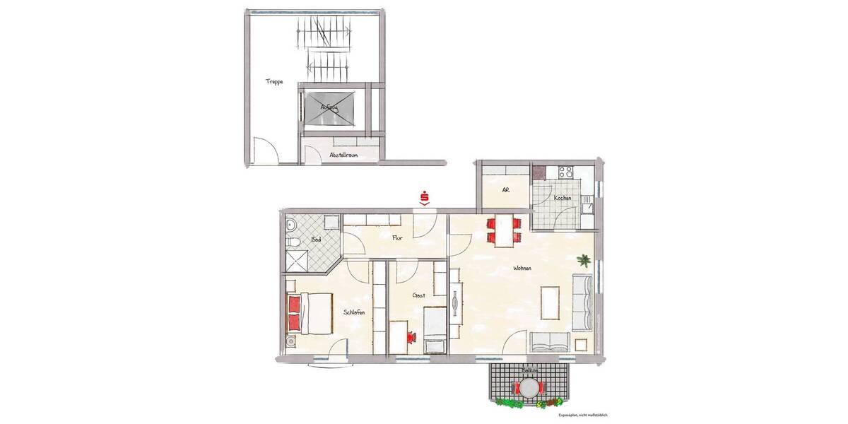 Etagenwohnung Herzogenaurach - 3 Zimmer, 87 m&sup2;, 398.000&euro; | Angebot:26902910