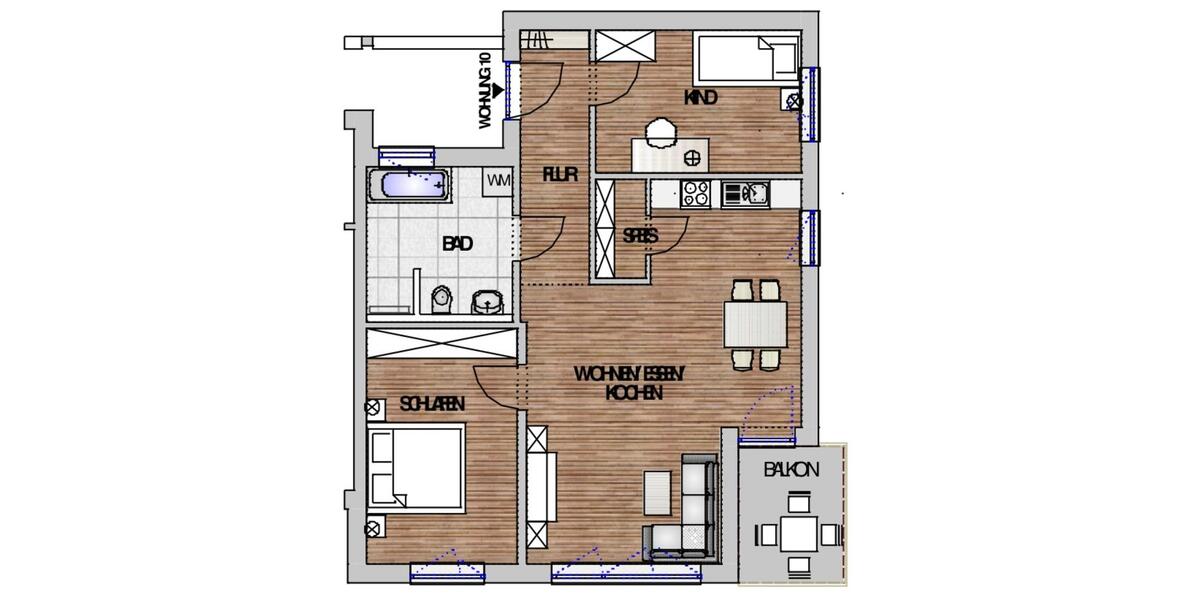 Neubau 3 Zimmerwohnung mit EBK zu vermieten 3 zimmer