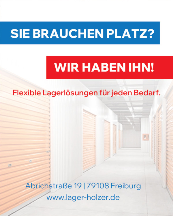 Lagerfläche in Freiburg ab 1m² für jeden Bedarf