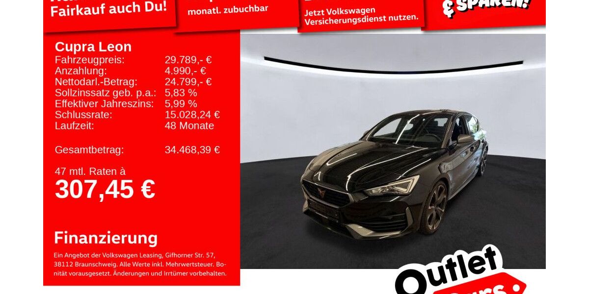 Cupra Leon 25.446 km 29.491 &euro; Weinheim 69469