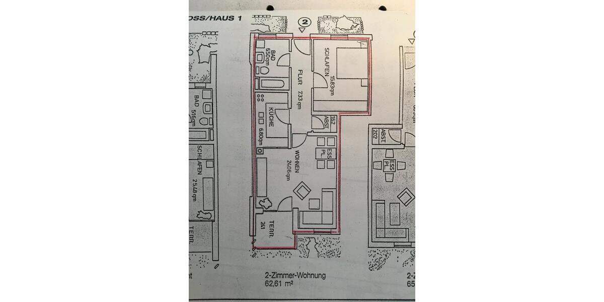 Erdgeschoßwohnung Schongau - 2 Zimmer, 63 m&sup2;, 900&euro; | Angebot:26380427