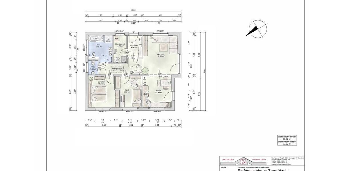 Bungalow Neustadt (Dosse) - 3 Zimmer, 77 m&sup2;, 271.700&euro; | Angebot:8964463