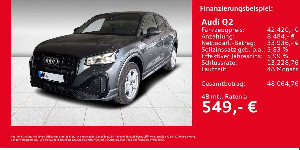 Audi Q2 1.890 km 42.420 &euro; Hamburg 22419