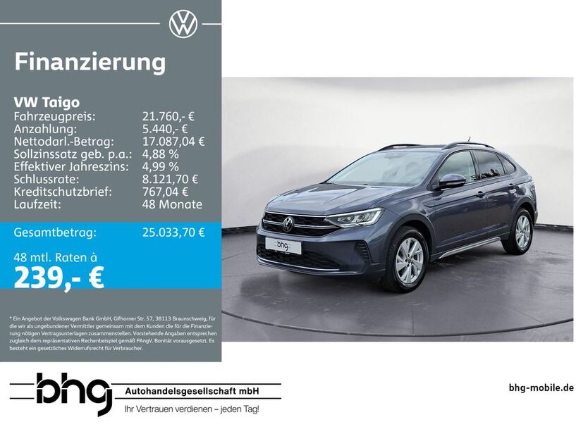 VW Taigo 6.556 km 21.760 € Kehl 77694