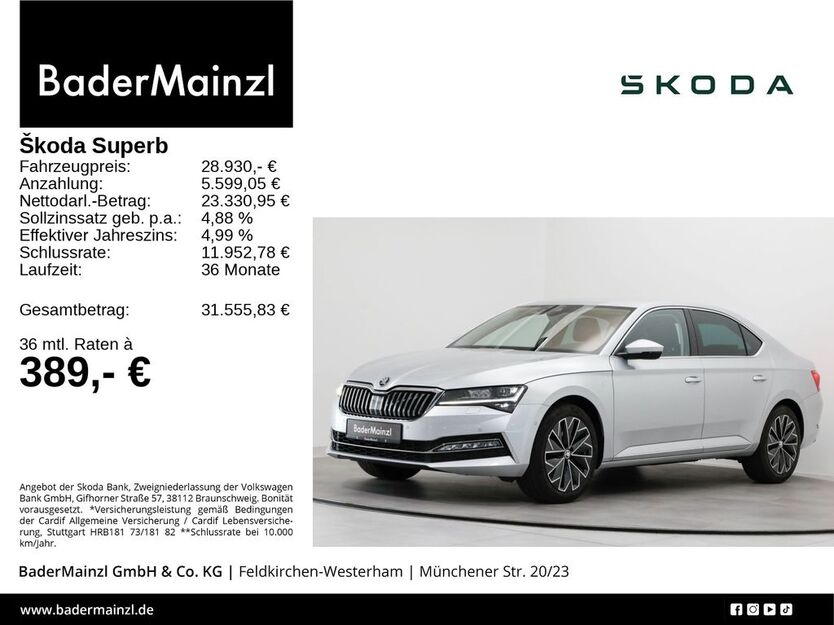 Skoda Superb 75.600 km 28.930 € Feldkirchen/Westerham 83620