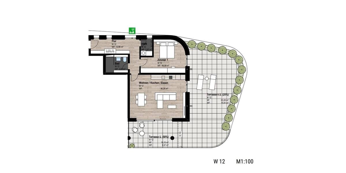 Etagenwohnung Laufenburg (Baden) Laufenburg - 2 Zimmer, 102 m&sup2;, 575.000&euro; | Angebot:25778321